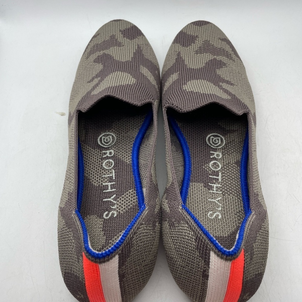 Rothy's The Loafer womens gray Camouflage Slip-On Flats size 7 - Picture 6 of 9